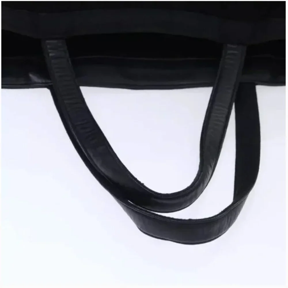 Chanel Tote Bag Pile Black Auth